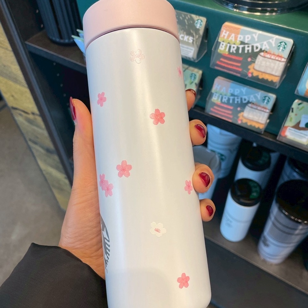 MiiR + Starbucks Cherry Blossom Pink 2026 bottle tumbler 16oz - Picture 5 of 5